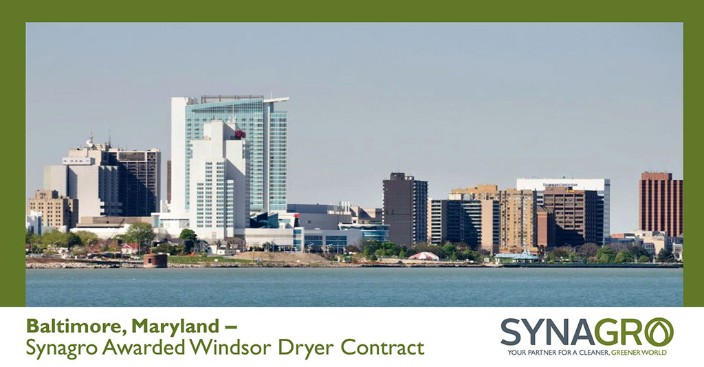 Synagro Awarded Contract to Operate City of Windsor, Ontario’s Dryer