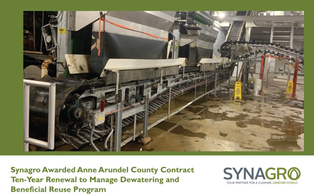 Synagro Awarded Anne Arundel County Contract  Ten-Year Renewal to Manage Dewatering and Beneficial Reuse Program