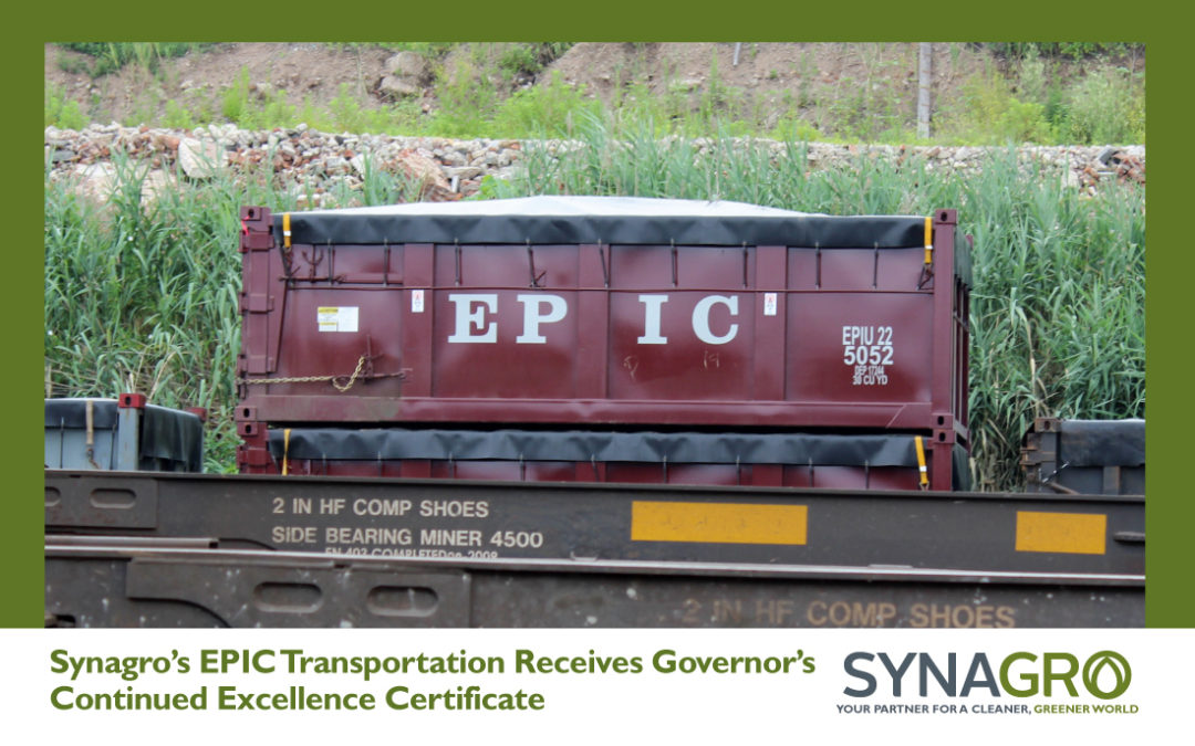 Synagro’s EPIC Transportation Receives Governor’s Continued Excellence Certificate