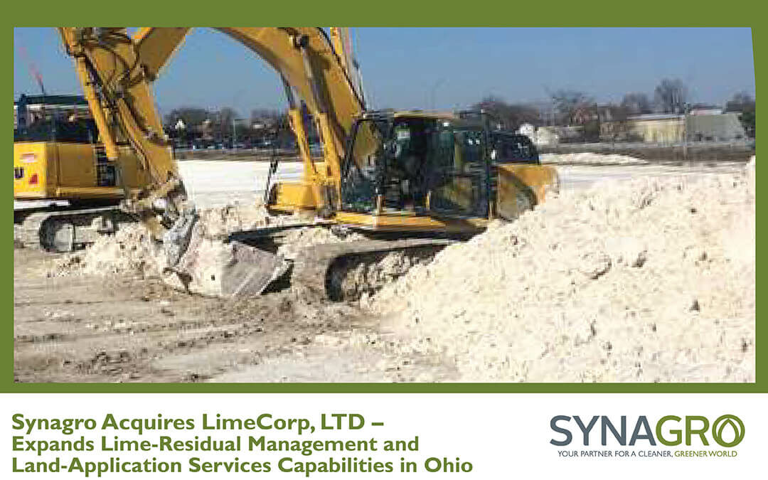 Synagro Acquires LimeCorp, LTD, Expanding Lime-Residual Management and Land-Application Services Capabilities in Ohio