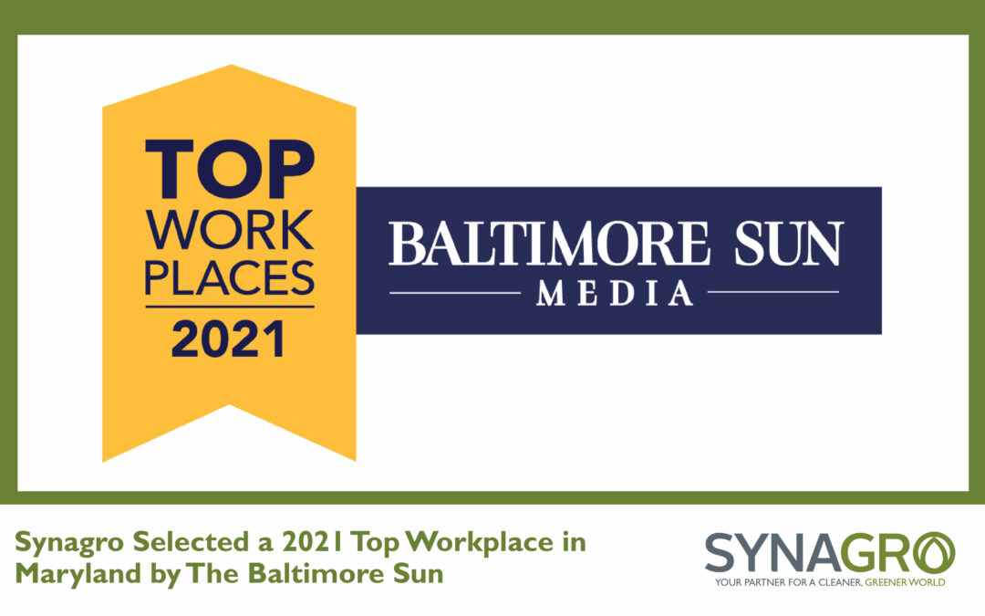 Synagro Selected a 2021 Top Workplace in Maryland by The Baltimore Sun