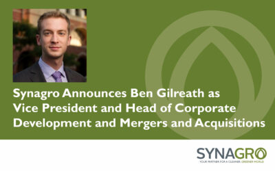 Synagro Announces Ben Gilreath as Vice President and Head of Corporate Development and Mergers and Acquisitions