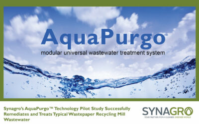 Synagro’s AquaPurgo™ Technology Pilot Study Successfully Remediates and Treats Typical Wastepaper Recycling Mill Wastewater