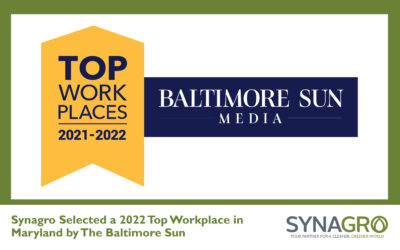 Synagro Selected a 2022 Top Workplace in Maryland by The Baltimore Sun