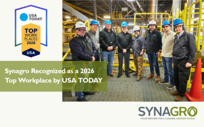 Synagro Earns Prestigious 2026 USA TODAY Top Workplaces Award